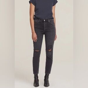 Agolde Nico distressed black jeans